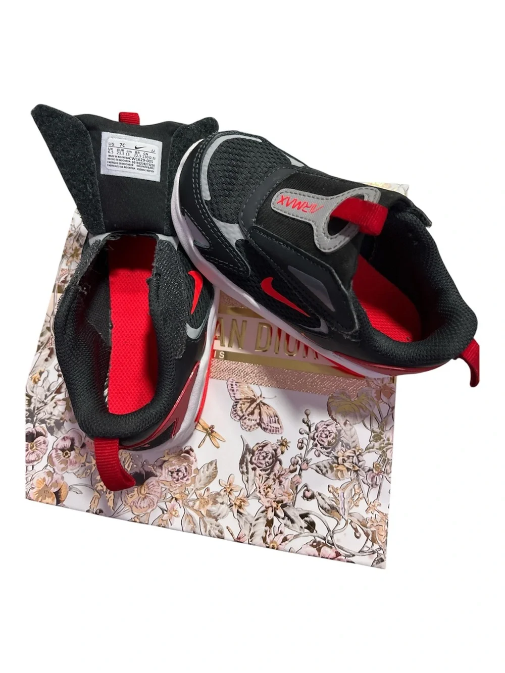 Nike Air Max Bolt Toddler Shoes - Black/Red - Size : 7C